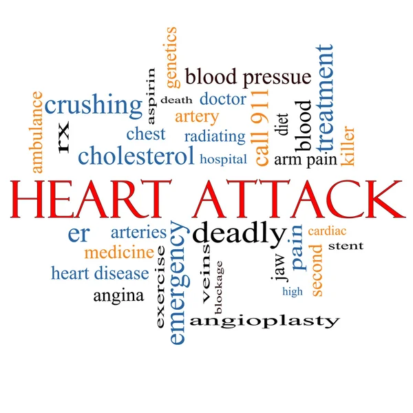 Heart Attack Word Cloud Concept — Stock Photo, Image