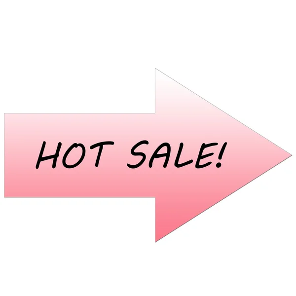 Hot Sale piros nyíl — Stock Fotó