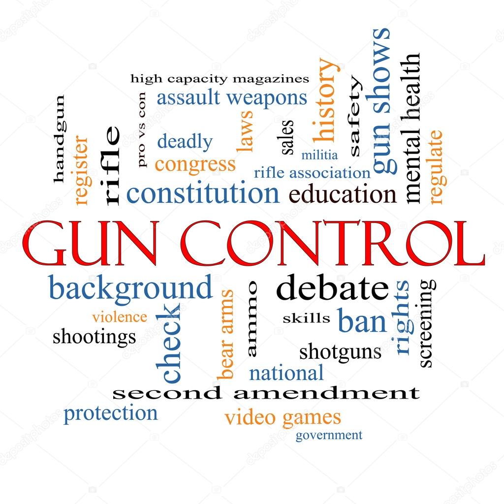 Gun Control Word Cloud Concept