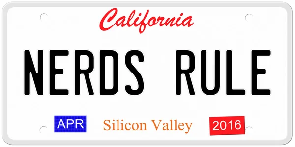 Nerds Rule License Plate — Stock Photo, Image