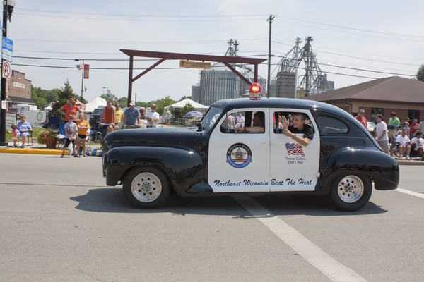 Outagmie County Old Fashion Police Car Side View — Stock Photo, Image