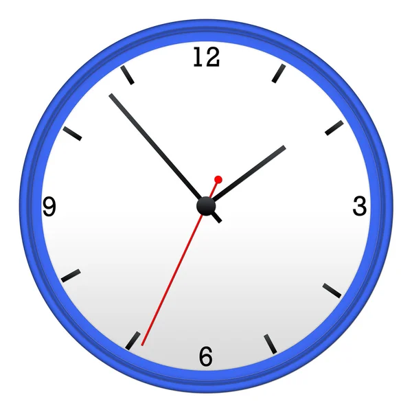 Blue Wall Clock — Stock Photo, Image