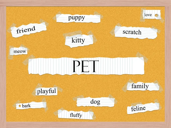 Pet Corkboard Word — стоковое фото