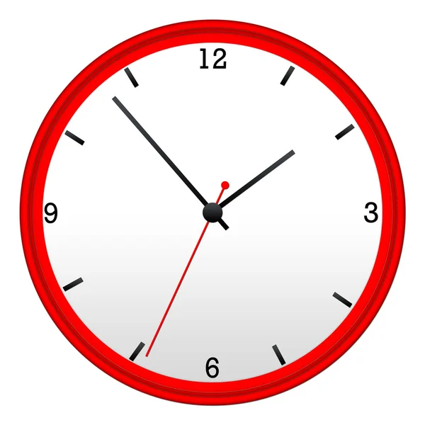 Reloj de pared rojo — Foto de Stock