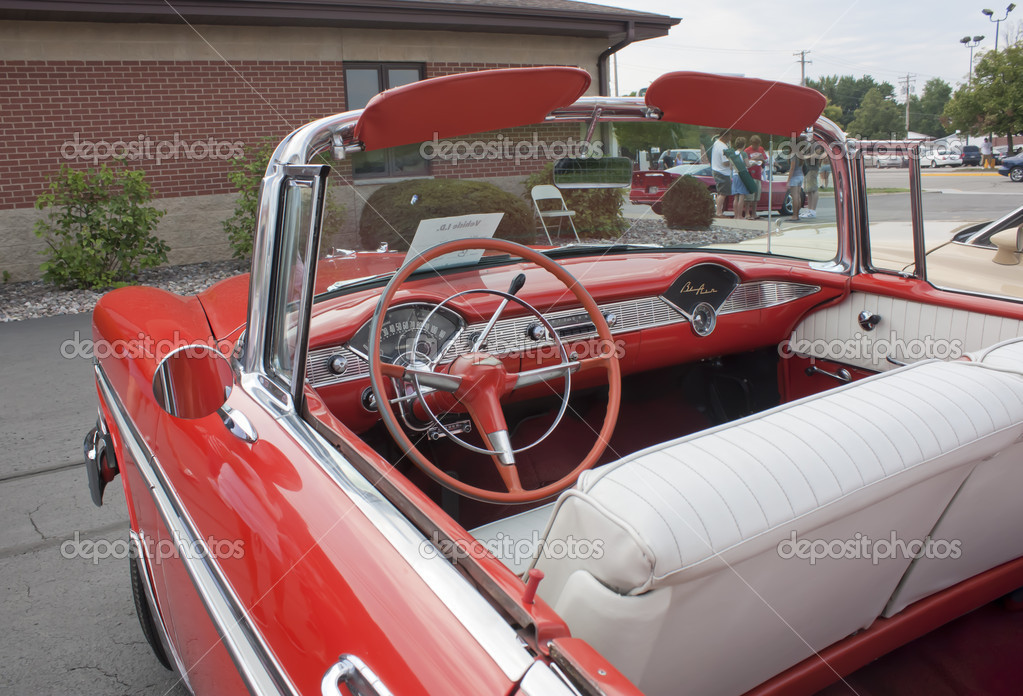 1956 Chevy Bel Air Innenansicht Redaktionelles Stockfoto