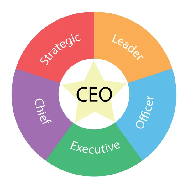 Concept circulaire PDG avec couleurs et étoile — Photo