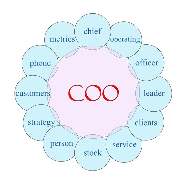 COO Concepto de Palabra Circular — Foto de Stock