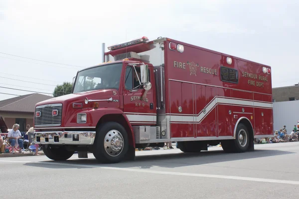 Red Seymour Rural Fire Rescue Department Truck — Stock Photo, Image