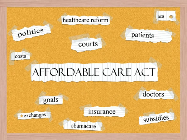 Affordable Care Act Corkboard Word Concept — Stock Photo, Image