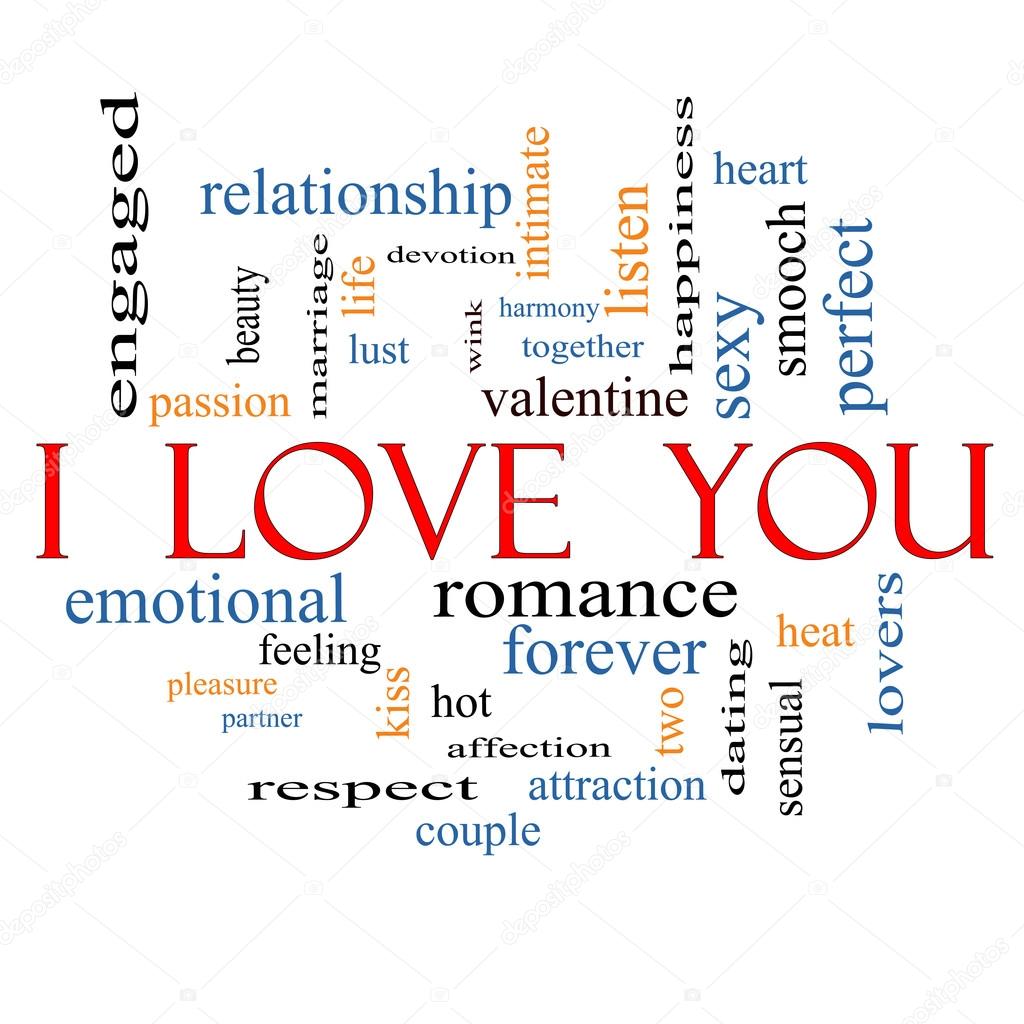 I Love You Word Cloud Concept