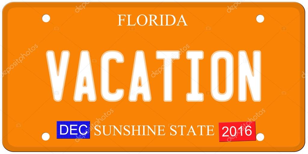 Vacation Florida License Plate