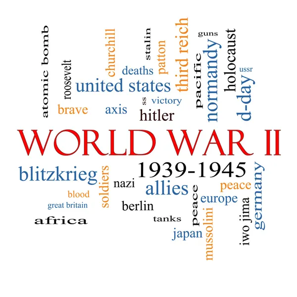 Segunda Guerra Mundial Word Cloud Concept —  Fotos de Stock