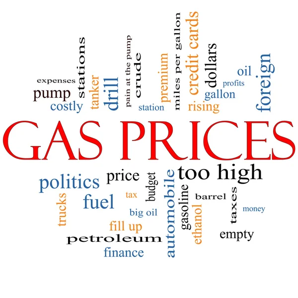 Precios del gas Word Cloud Concept — Foto de Stock