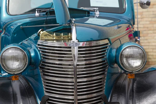 1938 blå chevy coupe närbild — Stockfoto