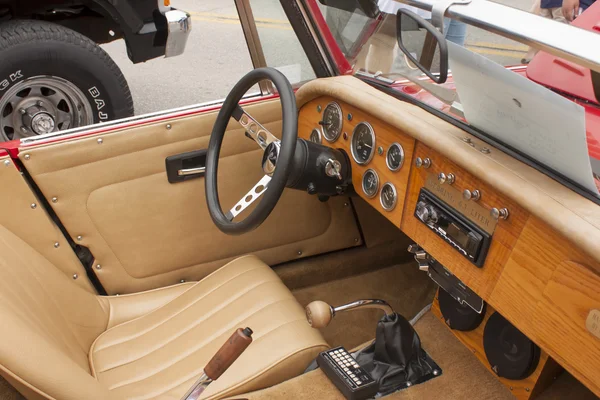 1988 Red Sebring Roadster Car Interior View — Stock Photo, Image