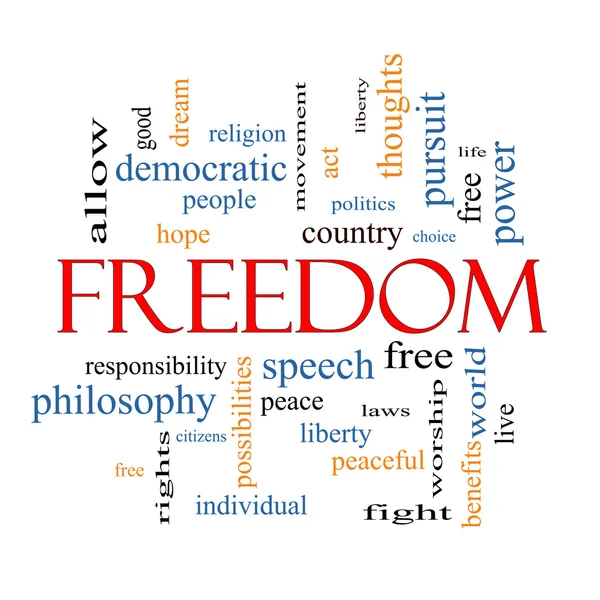 Freedom Word Cloud Concept — Stock Photo, Image
