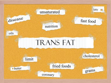 corkboard kelime kavram trans yağ