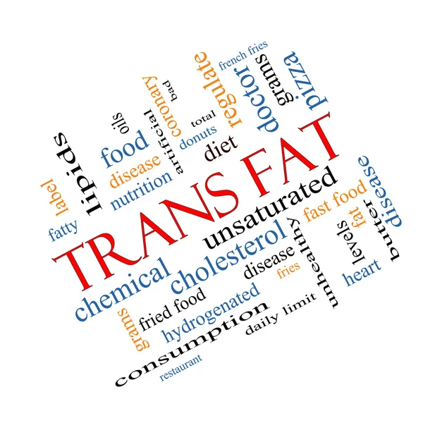 Trans Fat Word Cloud Concept Angled — Stock Photo, Image