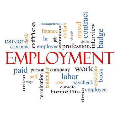 istihdam kelime bulutu kavramı