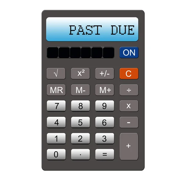 Past Due Calculator — Stock Photo, Image