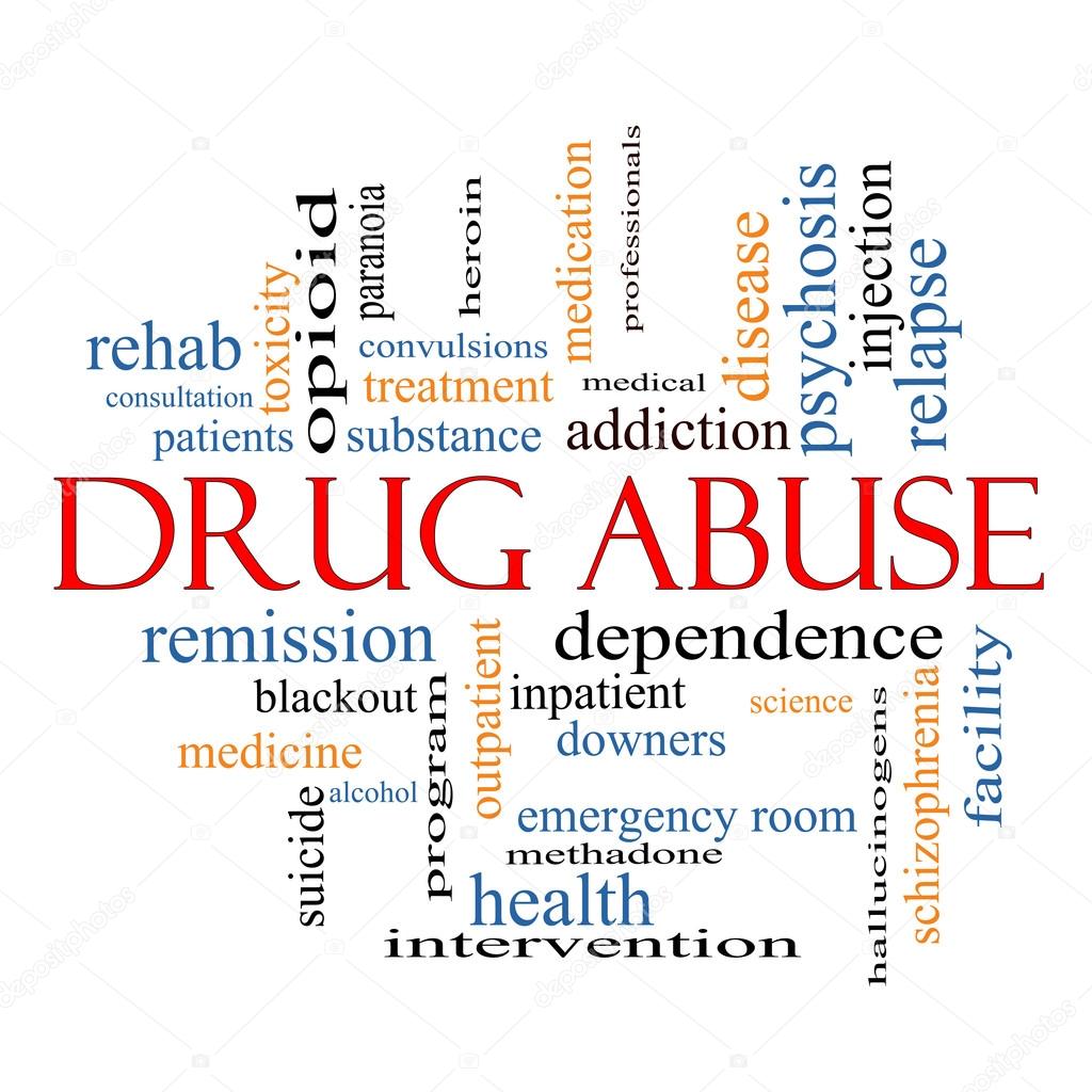 Drug Abuse Word Cloud Concept