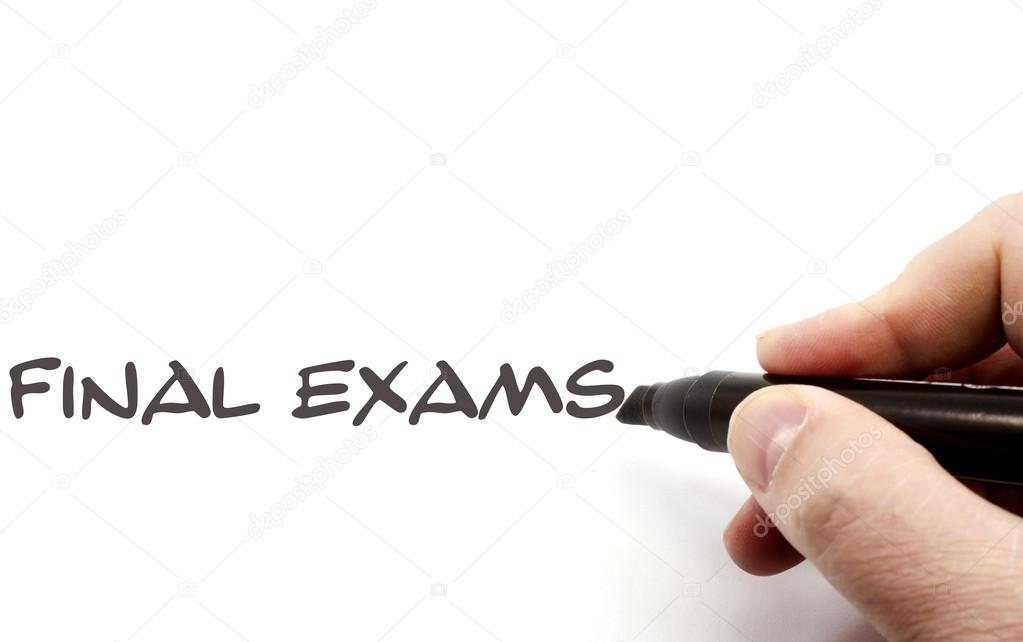 Final Exams being handwritten
