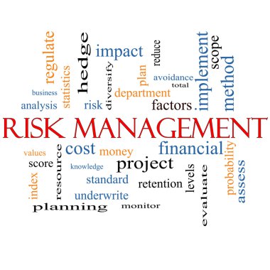 Risk Management Word Cloud Concept clipart