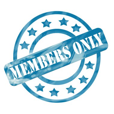 Mavi yıpranmış geri dönüşüm damga daireler ve yıldız