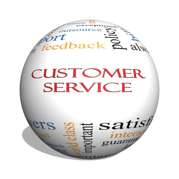 Customer Service 3D sphere Word Cloud Concept — Stock Photo, Image