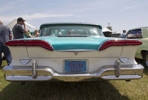 Edsel 1958 modré citace zadní pohled — Stock fotografie