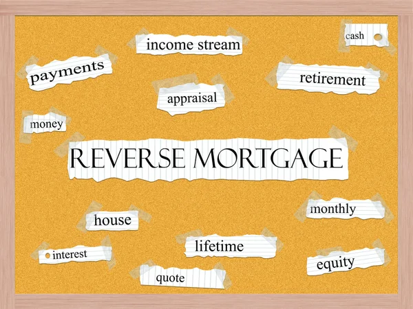 Reverse Mortgage Corkboard Word Concept — Stock Photo, Image