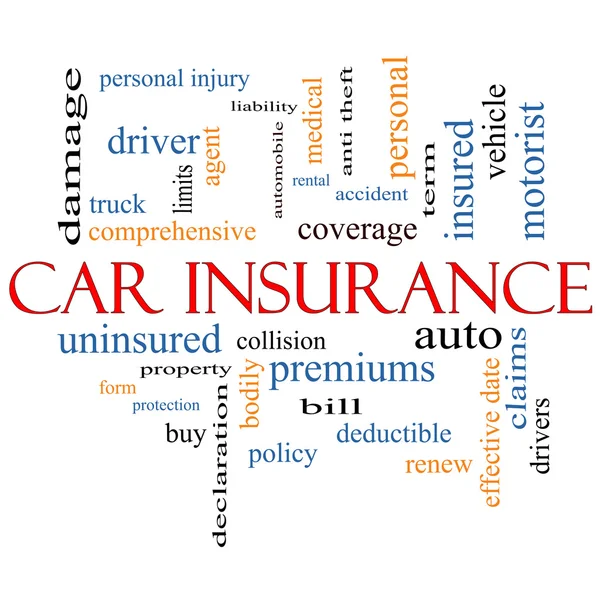 Assurance auto Word Cloud Concept — Photo