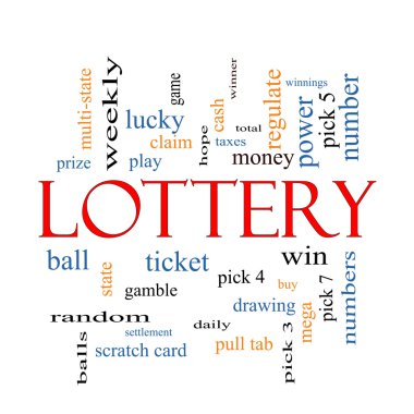Lottery Word Cloud Concept clipart