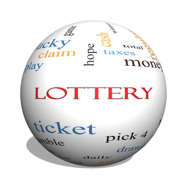 Lottery 3D sphere Word Cloud Concept — Stock Photo, Image