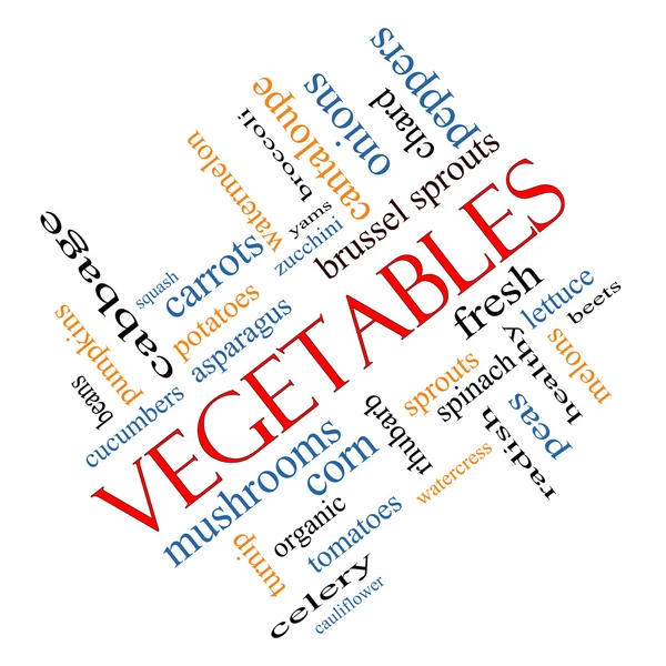 Vegetables Word Cloud Concept Angled — Stock Photo, Image