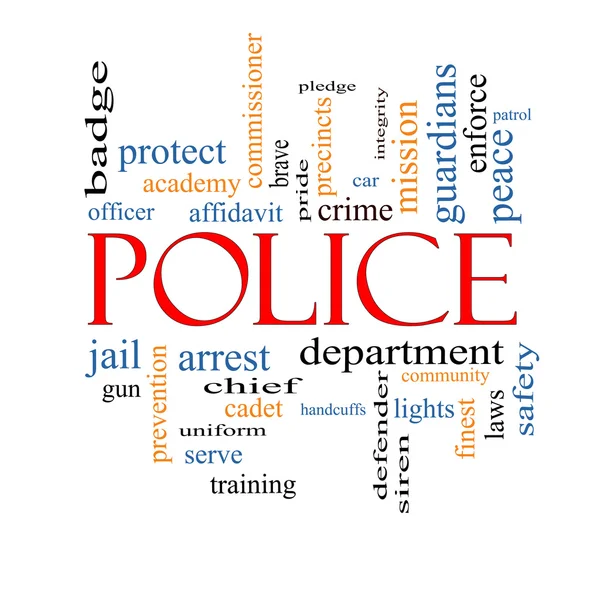 Police Word Cloud Concept — Stock Photo, Image