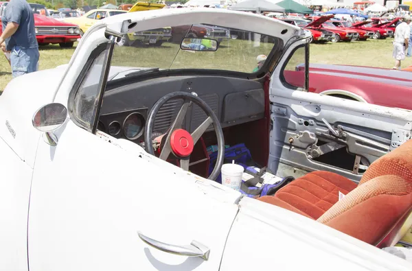 Studebaker bianco Interno convertibile — Foto Stock