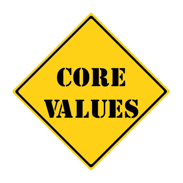 Core värden tecken — Stockfoto