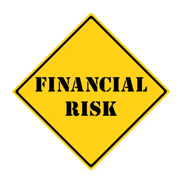 Sinal de risco financeiro — Fotografia de Stock