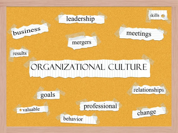 Cultura organizacional Corkboard Word Concept — Foto de Stock