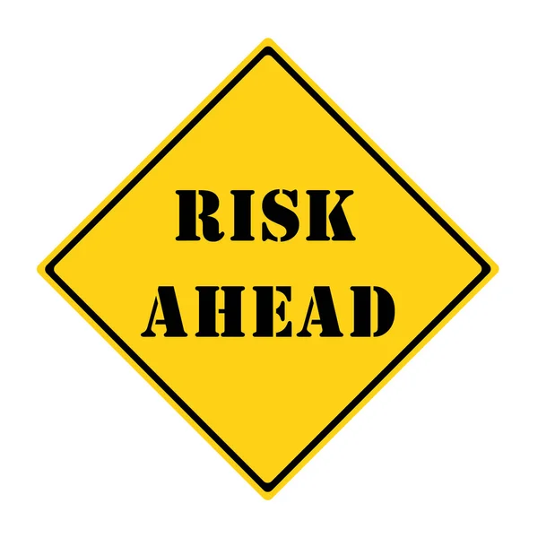 Risk Ahead Sign — Stock Photo, Image