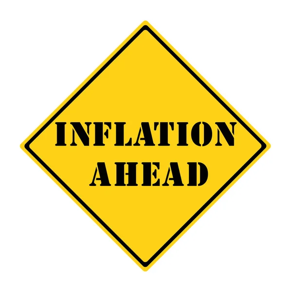 Inflation Ahead Sign — Stock Photo, Image