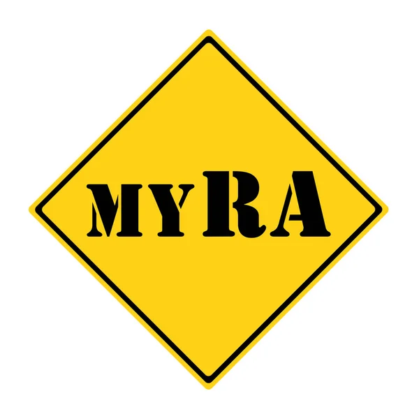Segno di myRA — Foto Stock