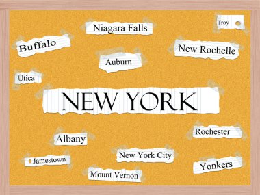 New york eyalet corkboard kelime kavram
