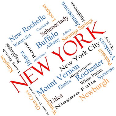 New york eyalet kelime bulutu kavramı açılı