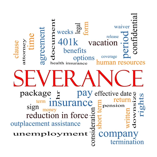 Severance Word Cloud Concept — Stock Photo, Image