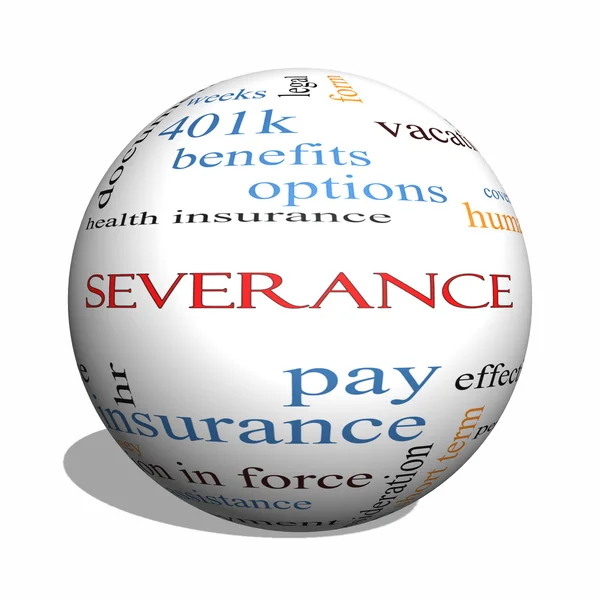 Severance 3D sphere Word Cloud Concept — Stock Photo, Image