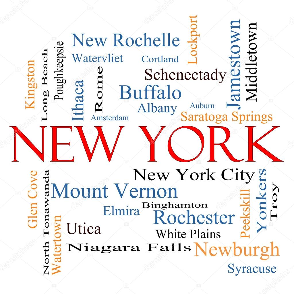 New York State Word Cloud Concept