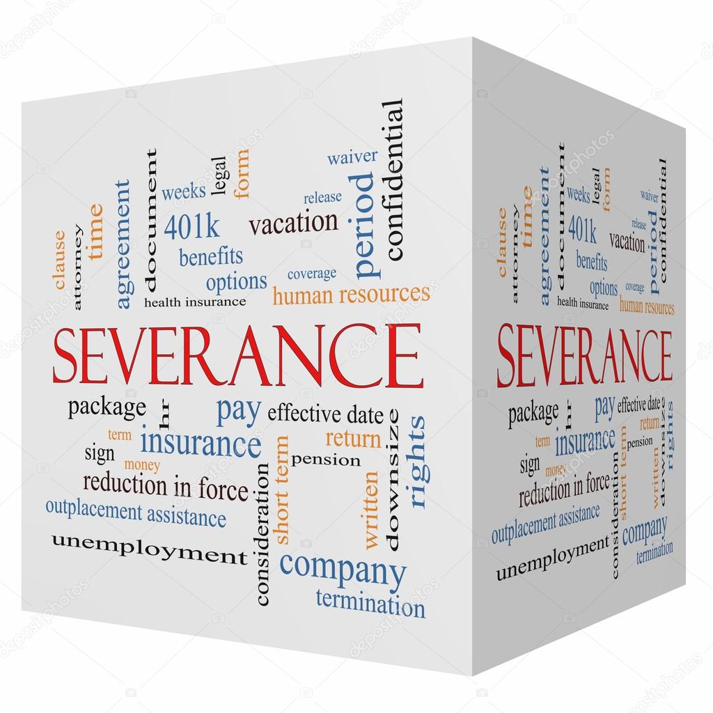 Severance 3D cube Word Cloud Concept