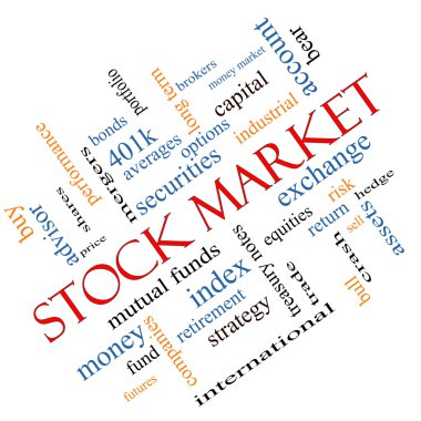 Borsa kelime bulutu kavramı açılı